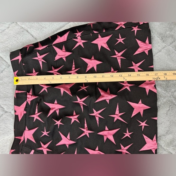 MSGM Star Jacquard Mini Skirt Black Pink Embroidered ASO Monster High Draculaura - Picture 16 of 16